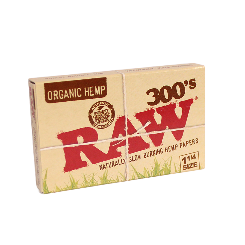 RAW PAPER-RAW - ORGANIC HEMP 1.25 SIZE 300S , 40PC/BOX