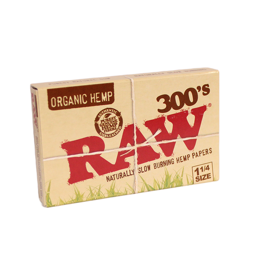 RAW PAPER-RAW - ORGANIC HEMP 1.25 SIZE 300S , 40PC/BOX