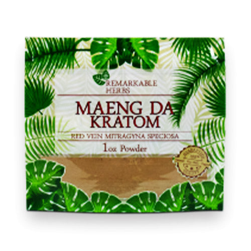 REMARKABLE HERBS KRATOM POWDER-REMARKABLE HERBS - RED MAENG DA, 1OZ