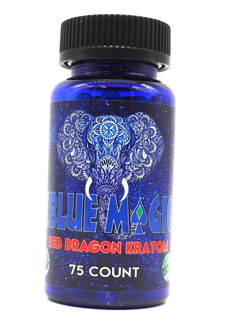 BLUE MAGIC KRATOM CAPSULE-BLUE MAGIC - RED DRAGON, 75CT