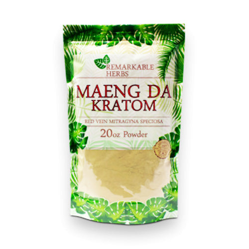 REMARKABLE HERBS KRATOM POWDER-REMARKABLE HERBS - RED MAENG DA, 20OZ