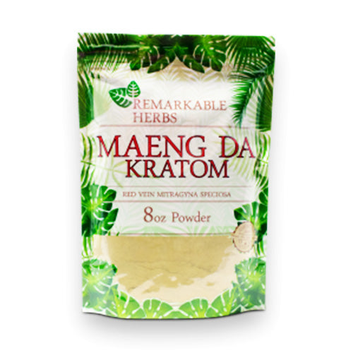 REMARKABLE HERBS KRATOM POWDER-REMARKABLE HERBS - RED MAENG DA, 8OZ