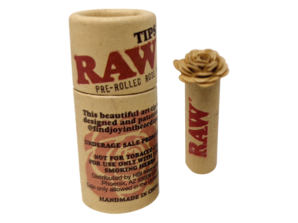 RAW PAPER ACCESSORIES-RAW - PRE-ROLLED ROSE TIPS, 6PC/BOX