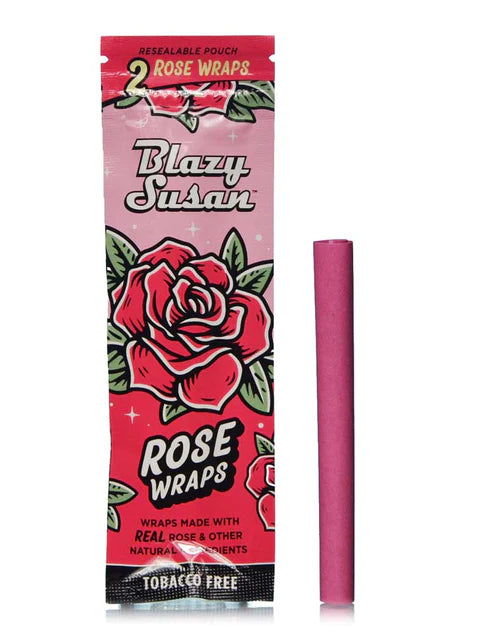 BLAZY SUSAN WRAPS-BLAZY SUSAN - TOBACCO FREE ROSE WRAPS, 25PC/BOX