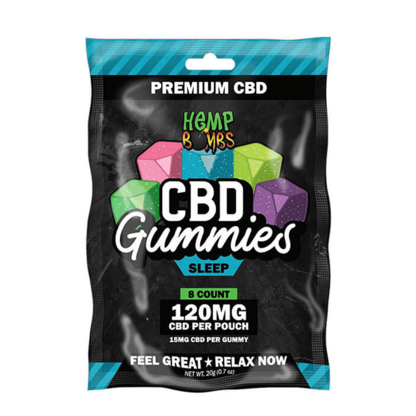 CBD Gummies Sleep Assorted 120mg, 8pc/bag (12pc/box)