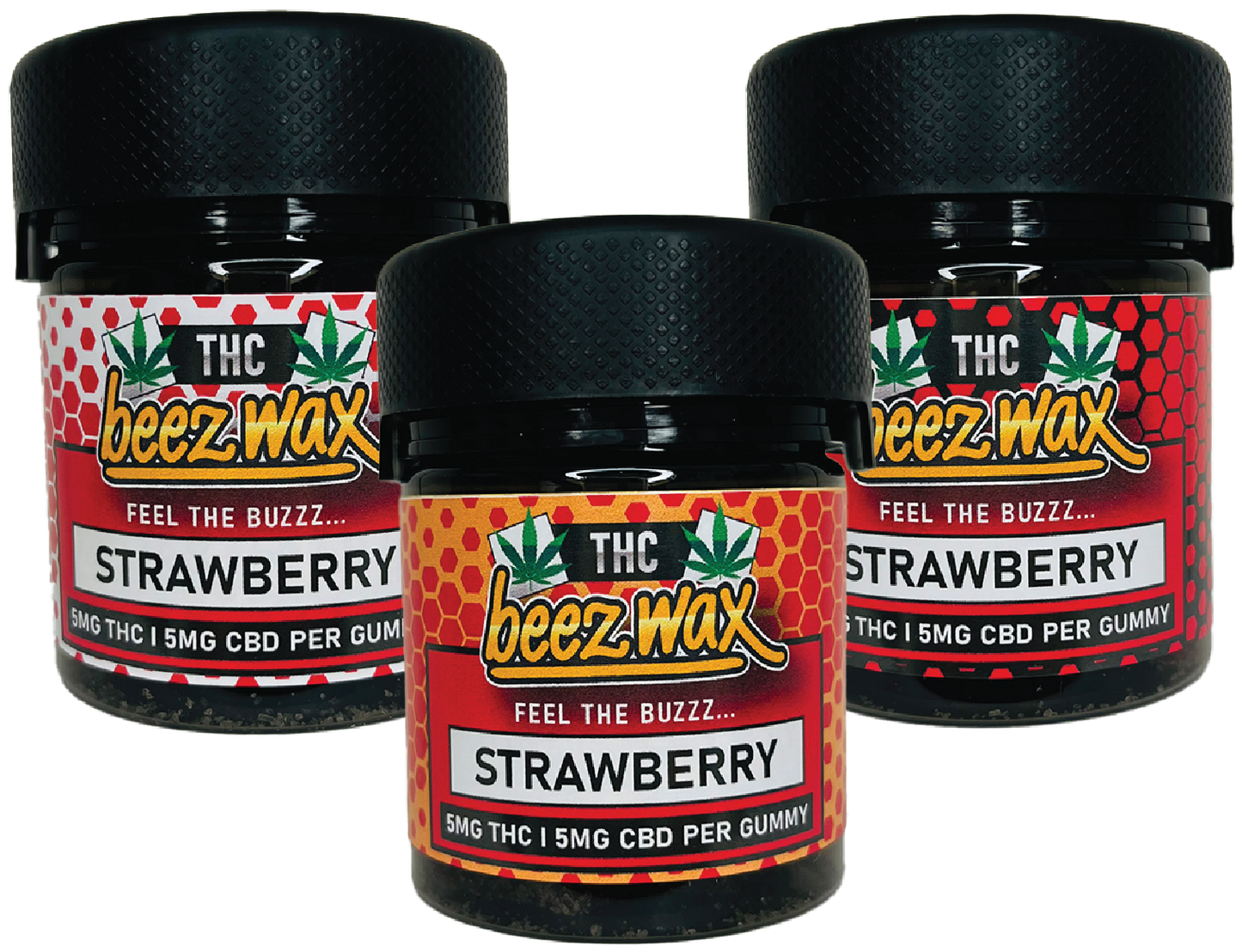 BEEZWAX HEMP EDIBLES-BEEZWAX - LEGAL THC 9 GUMMIES STRAWBERRY, 50MG (6PC/BOX)