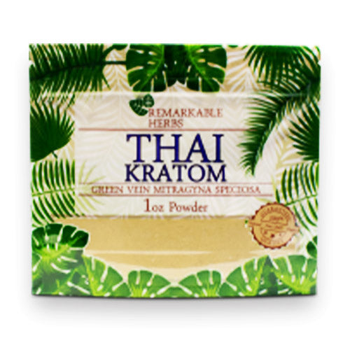 REMARKABLE HERBS KRATOM POWDER-REMARKABLE HERBS - GREEN THAI, 1OZ