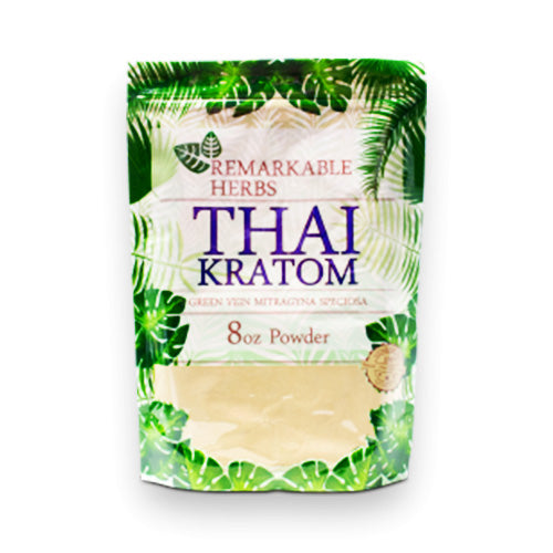 REMARKABLE HERBS KRATOM POWDER-REMARKABLE HERBS - GREEN THAI, 8OZ