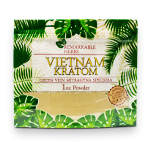 REMARKABLE HERBS KRATOM POWDER-REMARKABLE HERBS - GREEN VIETNAM, 1OZ