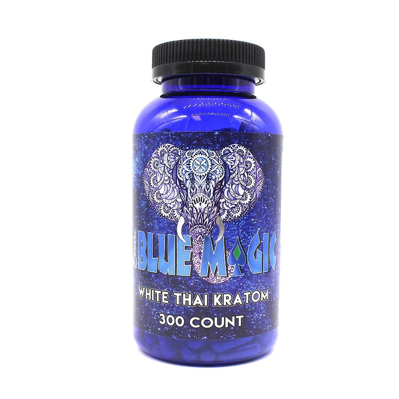 BLUE MAGIC KRATOM CAPSULE-BLUE MAGIC - WHITE THAI, 300CT