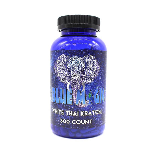 BLUE MAGIC KRATOM CAPSULE-BLUE MAGIC - WHITE THAI, 300CT