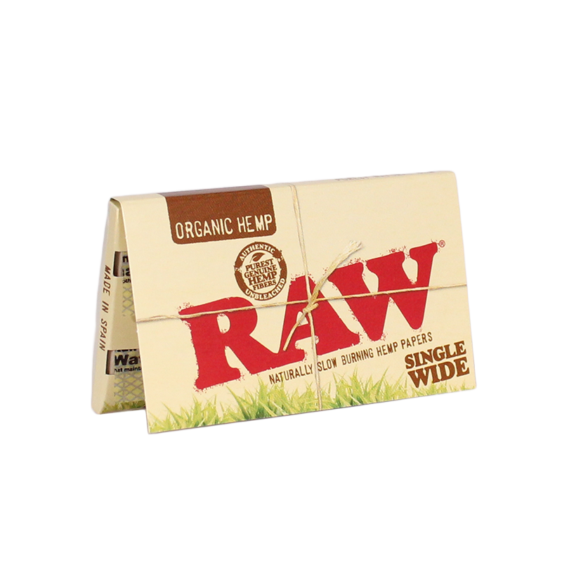 RAW PAPER-RAW - ORGANIC SINGLE WIDE, 25PC/BOX