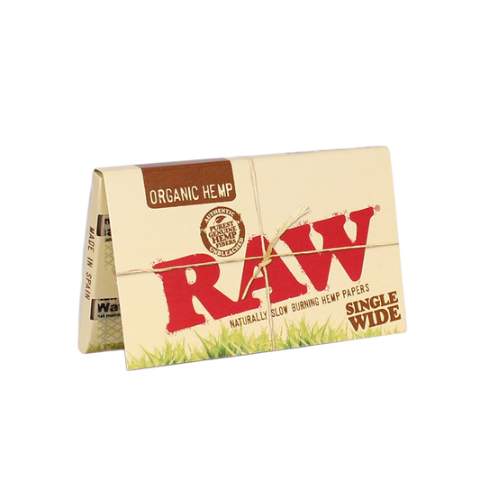 RAW PAPER-RAW - ORGANIC SINGLE WIDE, 25PC/BOX