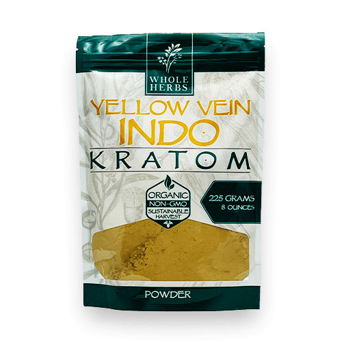 WHOLE HERBS KRATOM POWDER-WHOLE HERBS - YELLOW INDO, 8OZ, 225G